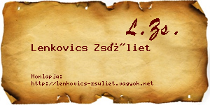 Lenkovics Zsüliet névjegykártya